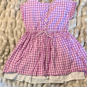 Charming lilac Gingham Dress with Buttons